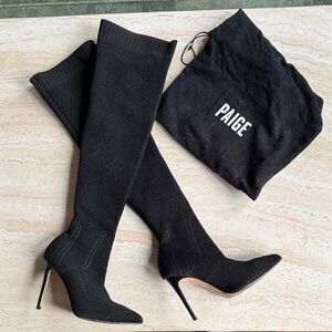 PAIGE Jessamine Over the Knee stiletto sock Boots